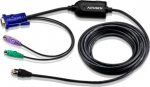 ATE ATEN KA7920, 4.5 m, Schwarz, VGA + 2x PS/2, RJ-45, Male/Male, Kunststoff