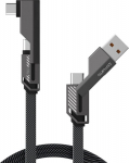 Kabel USB 4smarts USB-A - USB-C 1.5 m Grafitowy (541457)