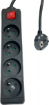 MicroConnect 4-way Power Strip on/off switch French Type E - Steckdosenleiste