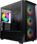 Montech X5M PC-Geh&auml;use, Midi Tower, Micro-ATX, ARGB, Tempered Glass - schwarz