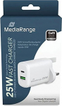 MediaRange Ladeger&auml;t 25W 2-Port 1x USB-A/1x USB-C UK GaN, ws