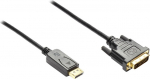 Alcasa Good Connections Anschlusskabel DisplayPort an DVI-D 24+1 - 24K vergoldete Kontakte - OFC - schwarz - 3m