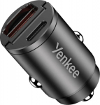 Yenkee Car Charger CAR 02 Power Delivery 30W USB-A, USB-C