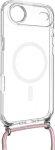 Fixed MagPure Neck do MagSafe do iPhone Air, transparent with a pink string