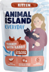 ANIMAL ISLAND Everyday Kitten Turkey with rabbit in broth - wet cat food - 85g