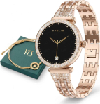 Stelio STSWL102GD LUSSO GEM AI Womens Smartwatch + YES Bracelet, Gold