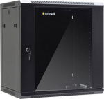 NETRACK 019-120-645-022 Netrack wall/hanging cabinet 19.12U/450 mm,glass door,black,remov. side pan