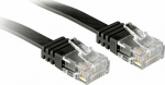 Lindy Patchcord RJ45, 3m, flat, czarny (47523)