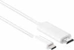 Club3D Club 3D CAC-1514 USB-C 3.1 til HDMI 2.0 active cable 1.8m Hvid