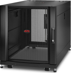 APC NetShelter SX - Rack cabinet - svart - 12U - 19" - TAA-compatible - for P/N: SMTL1500RM3UC, SMTL1500RMI3UC, SRT5KRMXLTUS, SRTL3KRM1UC, SRTL3KRM1UNC