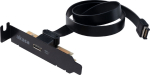 Akasa Low Profile PCI Bracket Adapter, USB 3.1 Typ C - schwarz