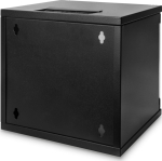 Digitus | Wall Mounting Cabinet | DN-10-06U-B | IP protection class: IP20; Front door: Glass door, single opening; Cabinet type: Wall mounting cabinet; Depth: 300 mm; Load capacity: 30 kg | Black