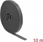 Delock Hook-and-loop tape on roll L 10 m x W 15 mm grey