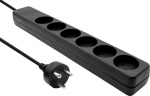 ProXtend Danish EDB Power Strip 6-way, 4M Black