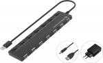 CONCEPTRONIC 7-Port Hub USB-A2.0->7xA2.0/DC m.Netz. sw
