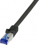 Logilink Patchkabel Ultraflex, Cat.6A, S/FTP, schwarz, 2 m