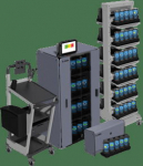 Zebra Intelligent Cabinet, Extreme, Flat Packed Version - Intelligent Cabinet Extreme, device capacity 100, 1912 x 1200 x 437mm (HxWxD), 5 Shelves, Material: HPL and Mild Steel, Lock with 2 keys, order separately: PSU