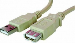 Cable USB Logo USB-A - USB-A 1.8 m White (17058)