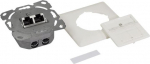 Logilink Cat.6A Network socket UP2x RJ45 geschirmt,pure white