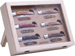 Laguiole Messer-Set 6tlg. foldable with wooden handle