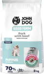 JOHN DOG Good Form Junior Pork with beef - dry dog food - 3kg