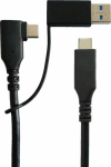 MicroConnect USB 3.2 Gen 1, C Male angled, And A Male/C female adapter