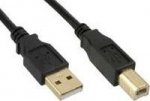 MicroConnect USB2.0 A-B 3m M-M Goldplated, Black