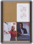 Infotahvel 4xA4 NOBO NoticeBoard PremiumPlus Cork turvaklaasist uksega, lukustatav