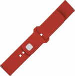 Fixed Silicone Sports strap with quick release buckle 20 mm do smartwatch, czerwony