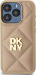DKNY DKNY DKHCP14LPQDSLE iPhone 14 Pro 6.1'' beige/beige Quilted Stack Logo