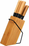 Kinvara Zestaw 6 kitchen knives with bamboo handles BAMA in a stand