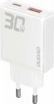 Dudao charger Mains charger GaN Dudao A30EU 30W USB-A / USB-C - White