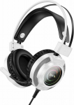 Hoco headphones HOCO wired headphones USB A + Jack 3.5 mm z gaming microphone W110 2 m White