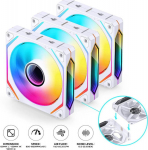 Jonsbo ZL-120W PWM ARGB L&uuml;fter 3er Pack, regular alignment - 120mm, wei&szlig;