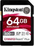 KIN Kingston Canvas React Plus SDXC UHS-II Memory Card 64GB 300MB/s