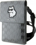 Karl Lagerfeld Torebka KLWBSAKHPCG Saffiano Monogram Choupette / silver