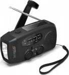 TECHNAXX HAND CRANK AND SOLAR RADIO | SVART