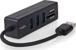 Nedis Hub USB 5 pordiga, USB 3.2 + microSD