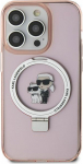 Karl Lagerfeld Ring Stand Karl&Choupettte MagSafe Back Case for Apple iPhone 15