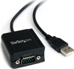 StarTech.com FTDI USB till serial RS232-cable adapter med 1 port och optical isolation - Seriell adapter - USB - RS-232 - svart