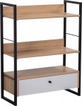 Shelf STUDY 70x30xH90cm, oak/white