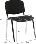 Guest chair ISO black/chrome