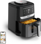 Tefal Easy Fry Silence EY5568E0 fryer Single 5 L Stand-alone Hot air fryer Black, Stainless steel