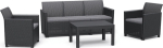 Allibert CLAIRE sofa set 5 seats graphite