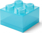LEGO Storage stone Storage Brick 4 Glitter hellblau 4 studs made of PPR stackable