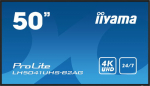 iiyama ProLite LH5041UHS-B2AG - 50" Diagonal class LED-backlit LCD-screen - digital signage - med inbyggd SoC-media player - 4K UHD (2160p) 3840 x 2160 - svart, smoothed