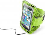 Neoprene sports case CellularLine ARMBAND RUNNING for smartphones up to size 5.2'' limonkowy