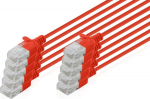 Digitus CAT6 U/UTP SLIM PA 10X15M RED, 10X 15M LSZH AWG 32/7 RED