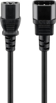 Wentronic Extension Lead 0.5m with C13 socket and C14 plug,3x0.75mm&sup2;, black