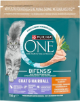 PUI PURINA One Bifensis Coat & Hairball Rich in chicken - dry cat food - 750g
